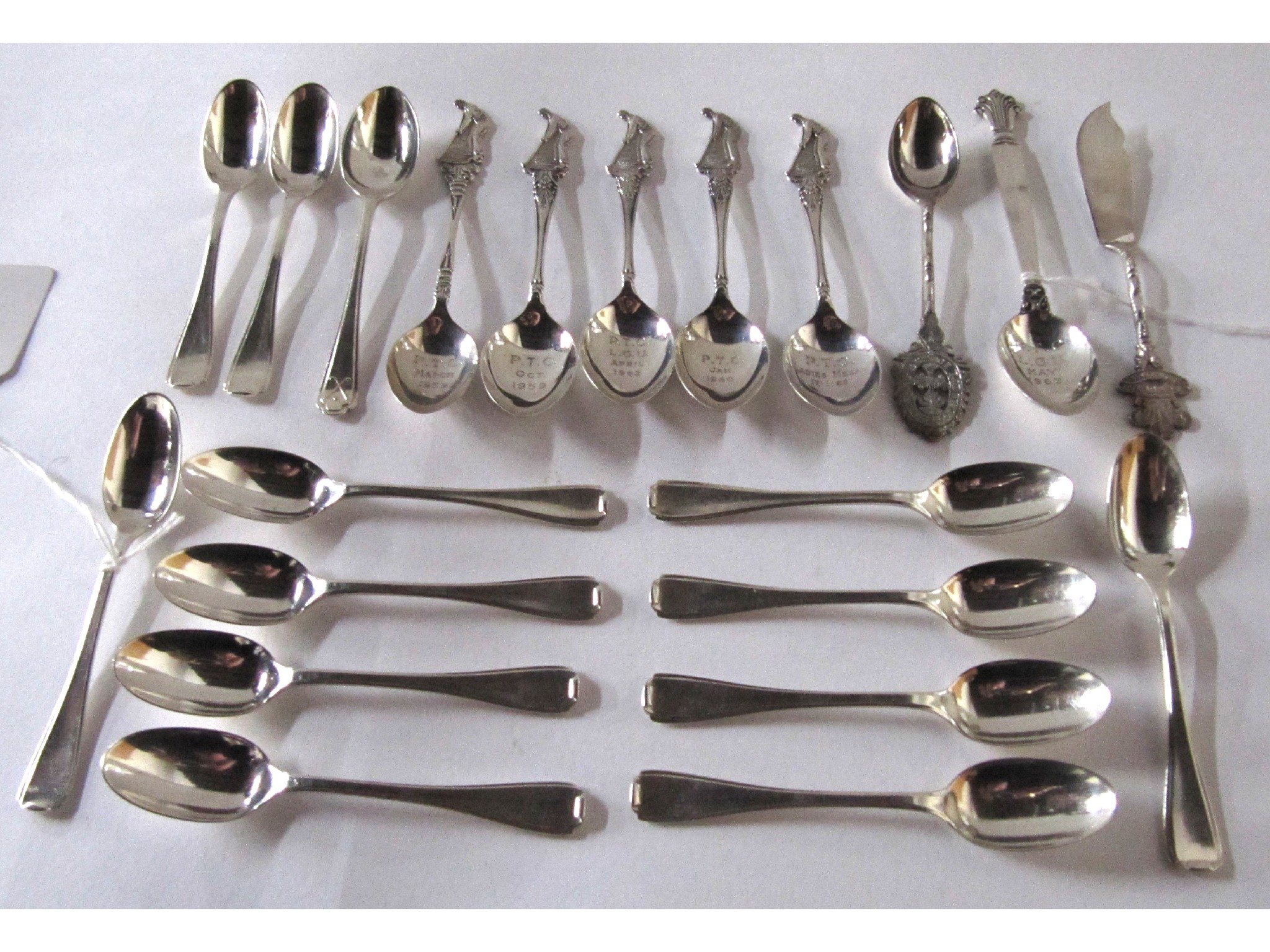 Appraisal: A lot comprising assorted silver tea and coffee spoons including