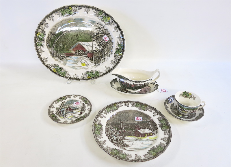 Appraisal: JOHNSON BROTHERS PORCELAIN DINNERWARE SET forty-three piece service for eight