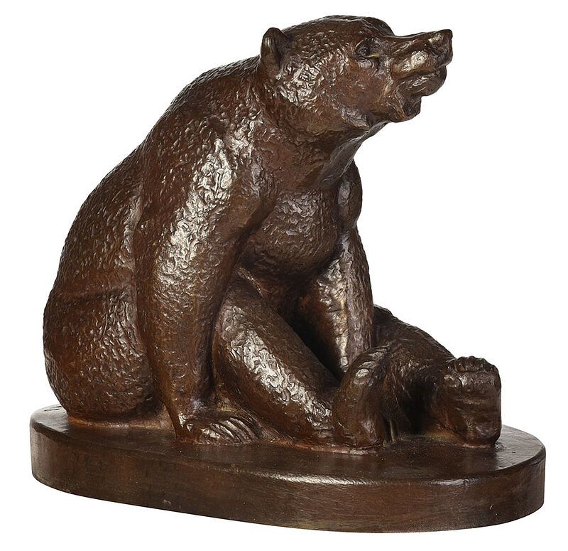 Appraisal: Katharine Ward Lane Weems Massachusetts - Seated Bear signed K