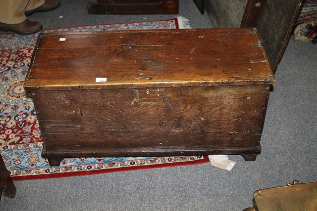 Appraisal: A TH CENTURY ELM AND PINE SMALL COFFER cm