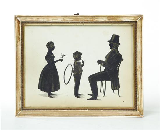 Appraisal: SILHOUETTES OF FAMILY England nd quarter- th century Cutout images