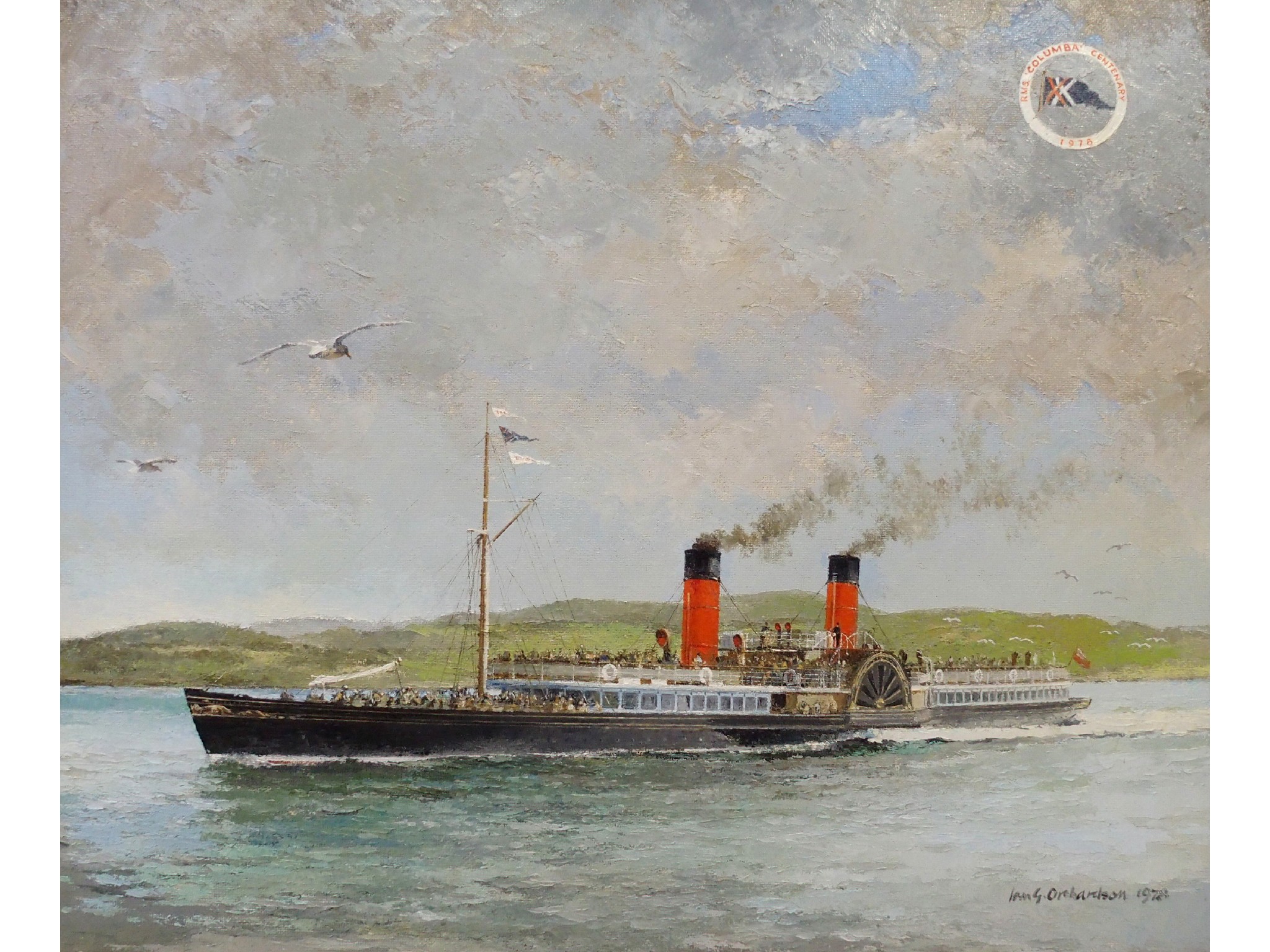 Appraisal: IAN G ORCHARDSON Scottish - RMS COLUMBAOil on board signed