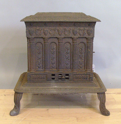 Appraisal: Warnick Leibhardt cast iron parlor stove th c h w