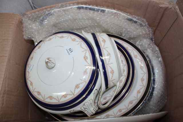 Appraisal: AN ALFRED MEAKIN BLEU DE ROI POTTERY PART DINNER SERVICE