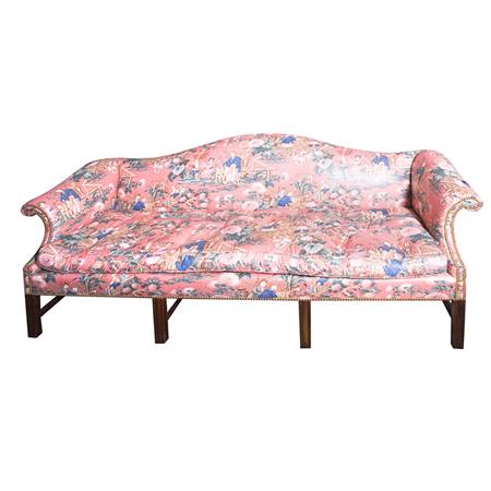 Appraisal: George III Style Mahogany Upholstered Sofa Estimate -