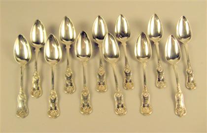 Appraisal: Set of twelve Russian silver tablespoons ivan gubkin moscow With