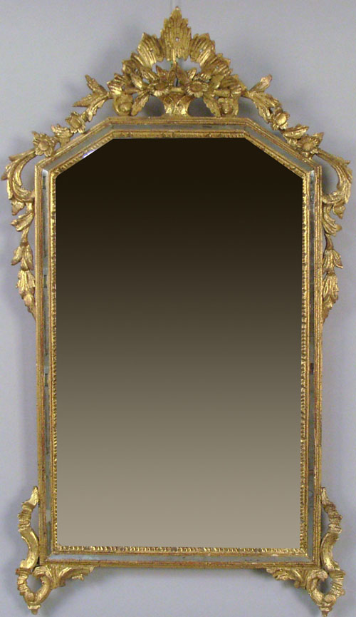 Appraisal: Giltwood mirror th c h