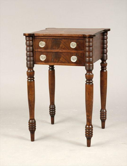 Appraisal: Massachusetts Federal Mahogany Work Table x x in