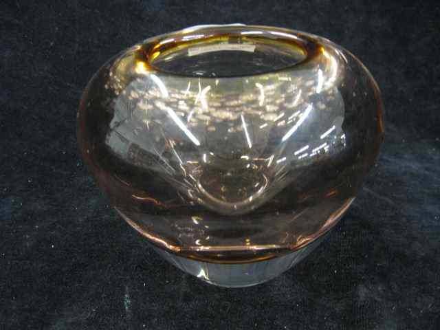 Appraisal: Waterford Crystal Rose Bowl toupe interior with mica trim Revolution