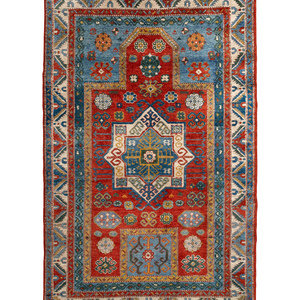 Appraisal: A Fachralo Kazakh Wool Prayer Rug Circa feet inches x