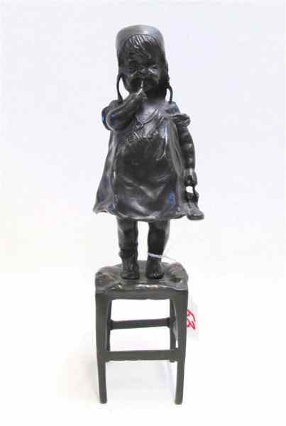 Appraisal: AFTER JUAN CLARA Spain - BRONZE FIGURE a toddler girl