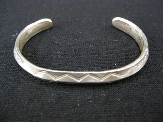 Appraisal: Indian Sterling Silver Bracelet cuff style