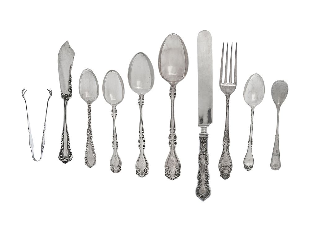 Appraisal: A Collection of American Silver Flatware Articles A Collection of