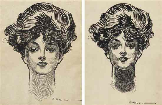 Appraisal: Charles Dana Gibson American - Portrait of a Lady a