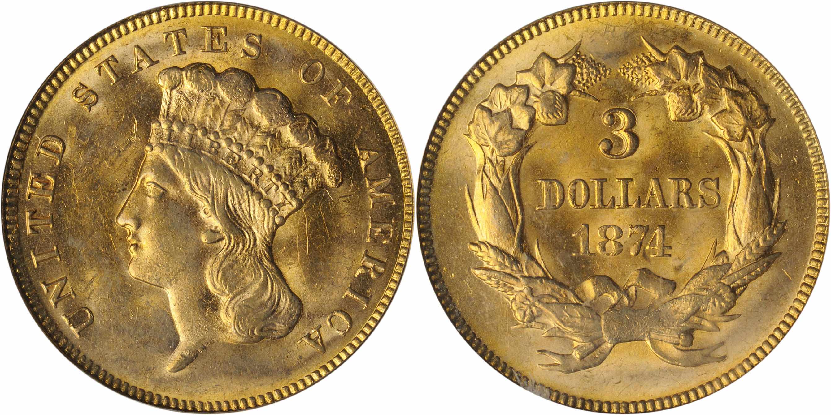 Appraisal: MS PCGS The satiny surfaces present a bright yellow-golden appearance