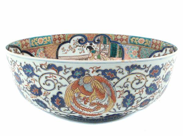 Appraisal: A Japanese Imari bowl circa depicting ships height in diameter