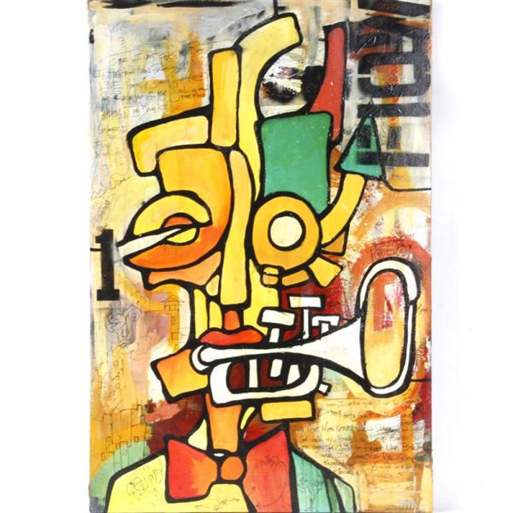 Appraisal: CRAIG ANTHONY MILLER AMERICAN B UNTITLED GRAFFITI ART FLOW JAZZ