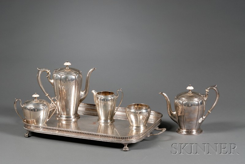 Appraisal: Five Piece Watson Sterling Lotus Pattern Tea and Coffee Service