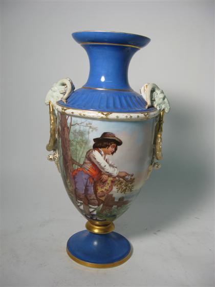 Appraisal: Paris porcelain vase late th century Of baluster form bisque