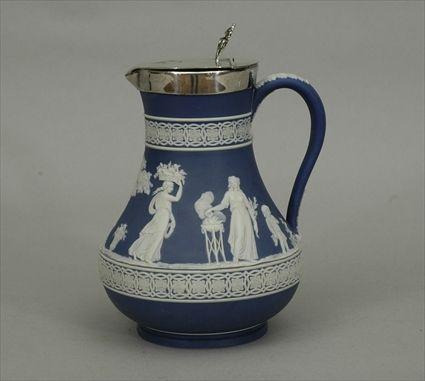 Appraisal: Wedgwood Silver-Mounted Water Pitcher