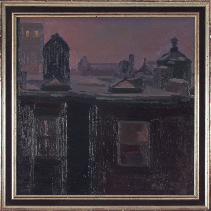 Appraisal: Peter Inglis American th century ''April Snow - Boston Rooftops