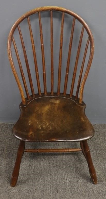 Appraisal: W McElroy worked - Windsor side chair h x w