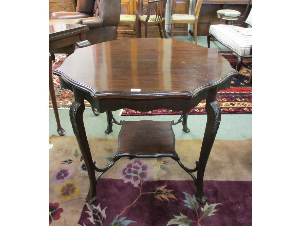 Appraisal: Edwardian mahogany octagonal window table