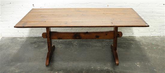 Appraisal: Sale Lot An American Maple Trestle Table th th century