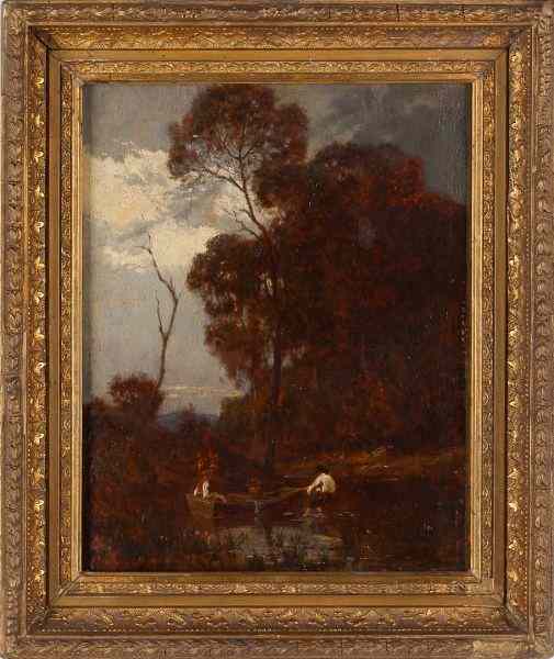 Appraisal: Barbizon School Landscape th centuryoil on panel signed at lower