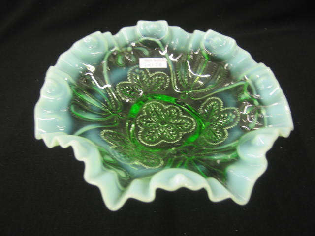 Appraisal: Victorian Emerald Opalescent Bowl footed