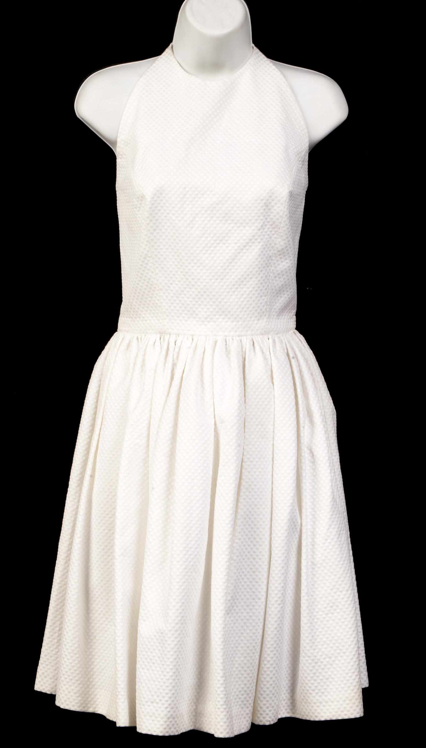 Appraisal: A Gucci white cotton piqu halter dress size