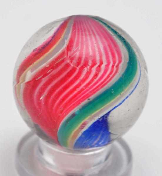 Appraisal: Naked Double Ribbon Swirl Marble Description One ribbon has a