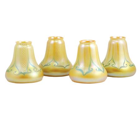 Appraisal: Set of Four American Art Glass Shades Estimate -