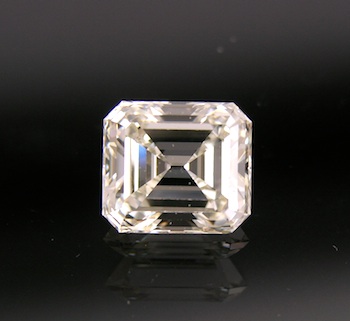 Appraisal: An Unmounted Carat Emerald Cut Diamond GIA report number states