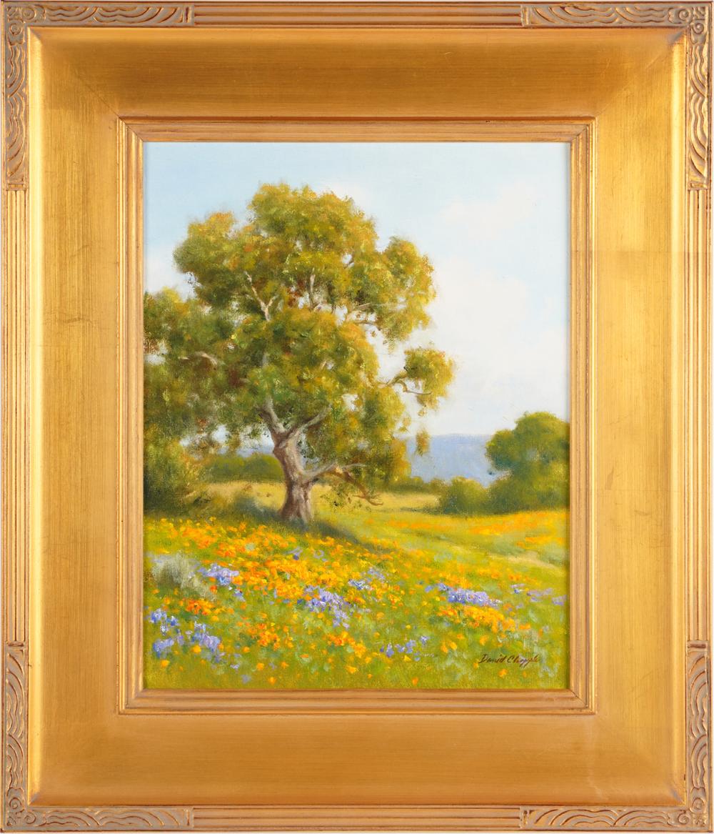 Appraisal: DAVID CHAPPLE B RANCH OAK oil on board signed lower