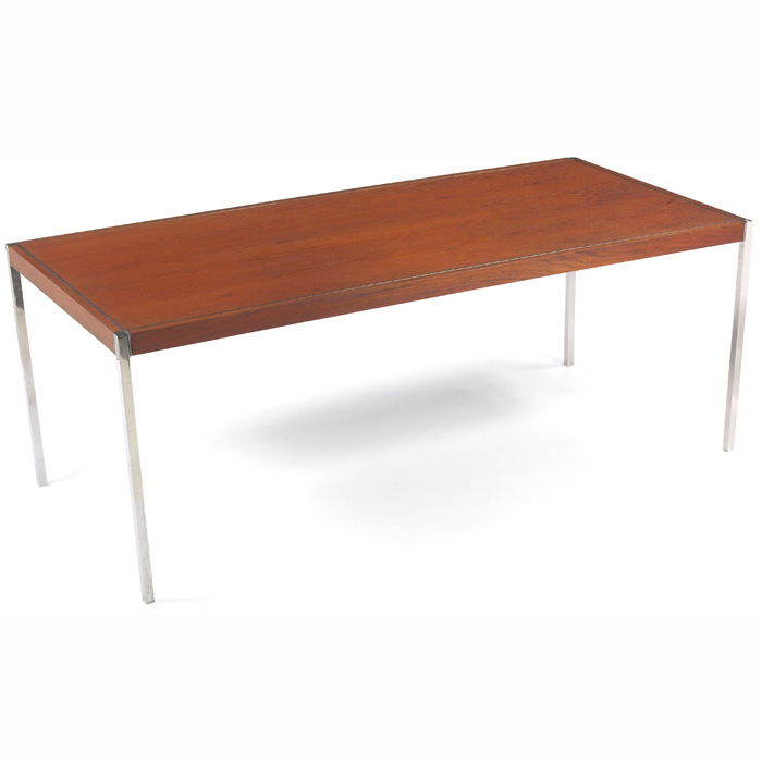 Appraisal: Richard Schultz dining table desk by Knoll rosewood rectangular top