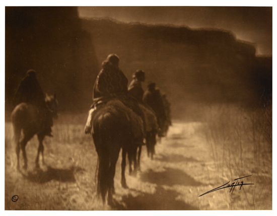 Appraisal: CURTIS EDWARD S - The Vanishing Race Sepia-toned silver print