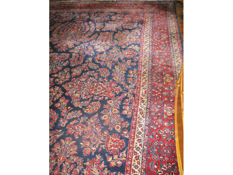 Appraisal: Antique Hand Tied Room Size Rug early th c all