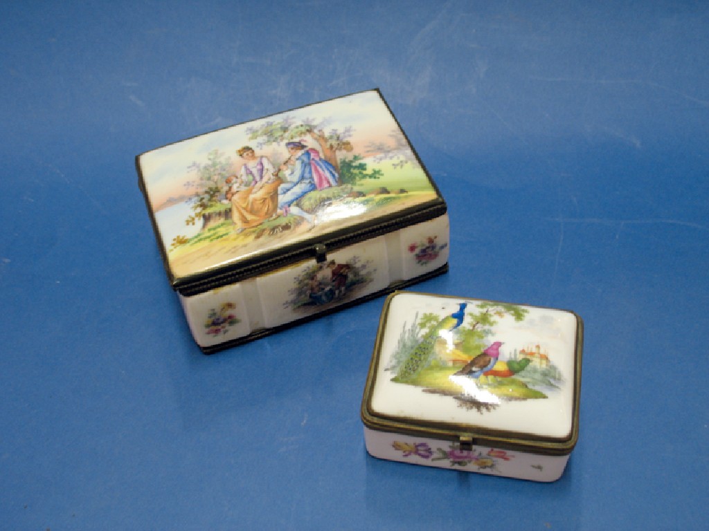 Appraisal: AN TH CENTURY STYLE CONTINENTAL RECTANGULAR BOX AND COVER the