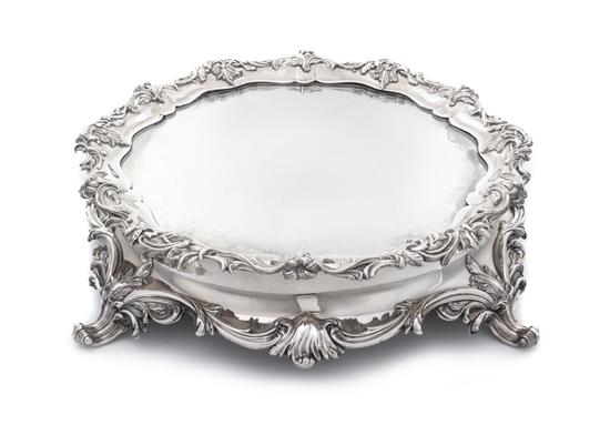 Appraisal: Sale Lot A Rococo Style Silver-Plate Table Plateau th th