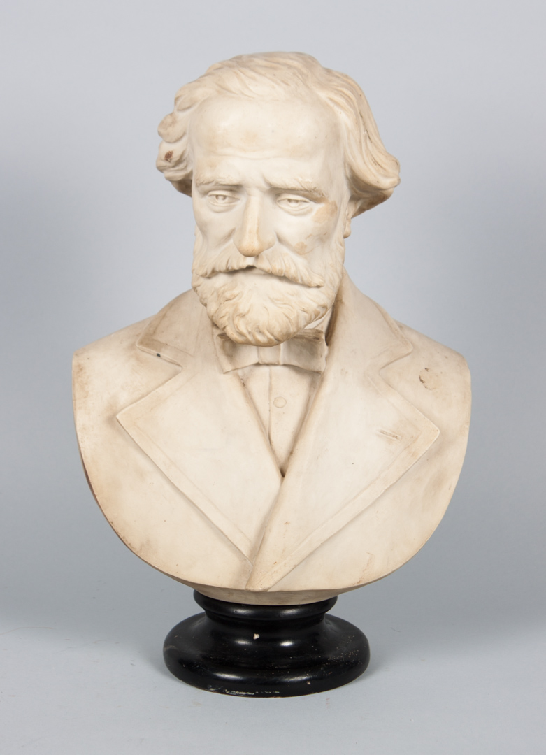 Appraisal: Italian marble bust of Verdi late th century half-length bust