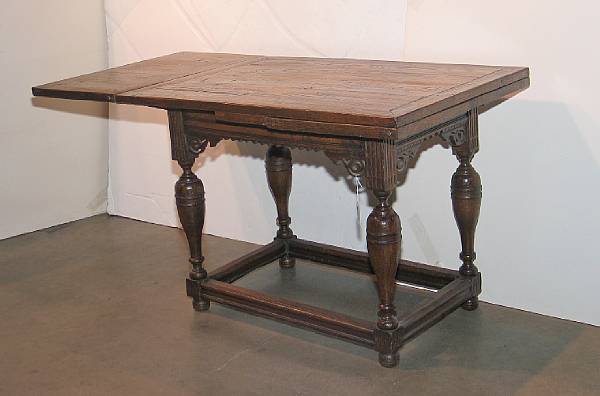 Appraisal: An Elizabethan style refectory table height in width in depth