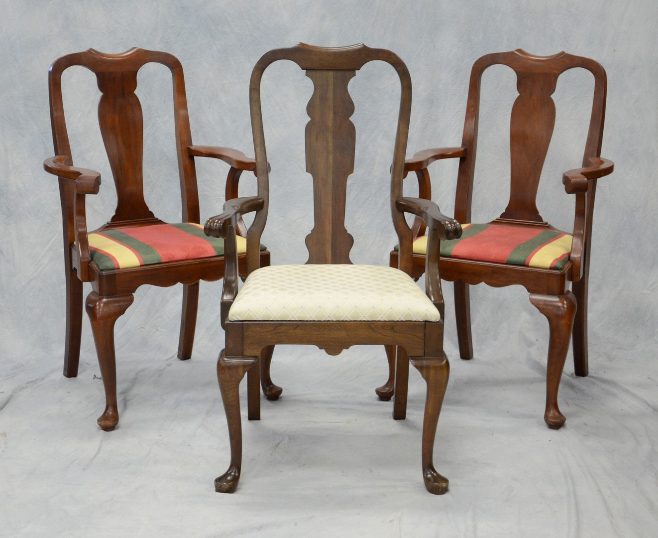 Appraisal: Queen Anne style dining chairs including Henkel Harris arm chairs