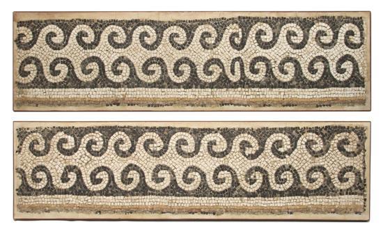 Appraisal: A Group of Two Mosaic Panels possibly Roman each of