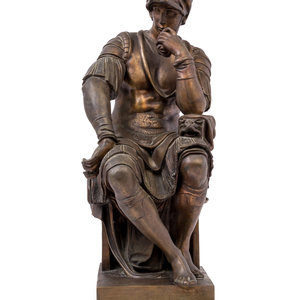 Appraisal: A Continental Bronze Figure of Lorenzo de' Medici Late th