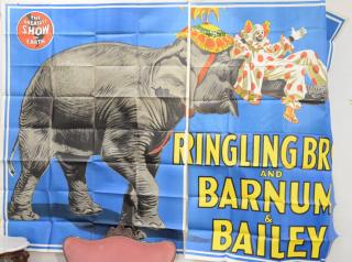 Appraisal: Large Ringling Bros and Barnum Bailey poster the greatest show