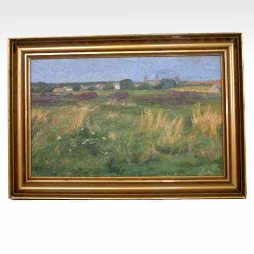 Appraisal: Karl Georg Jensen Danish - Meadow Landscape oil on canvas