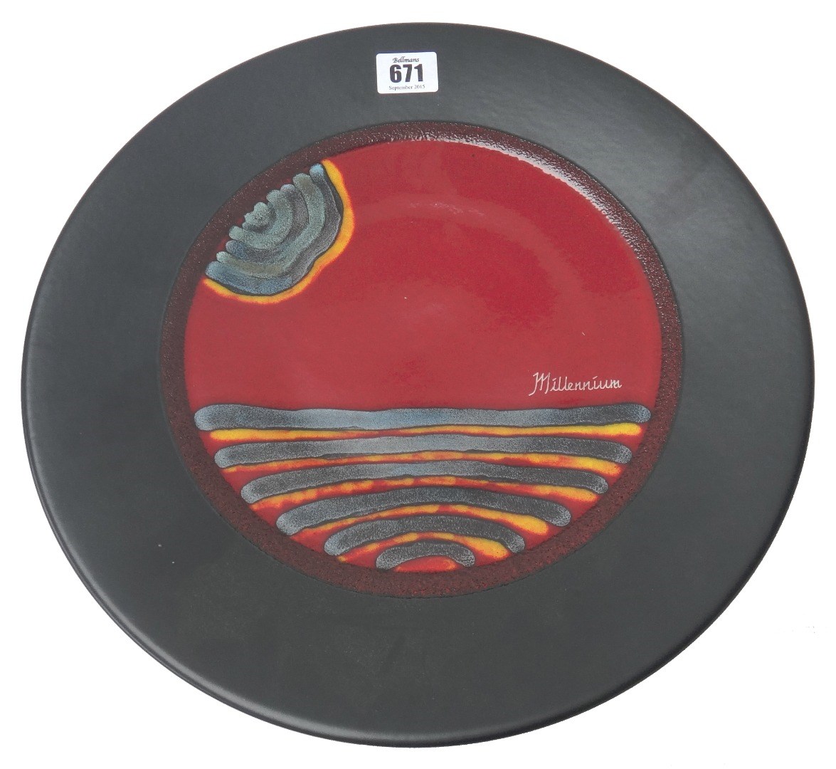 Appraisal: A Poole pottery Millennium Collection plate designed by Alan Clarke