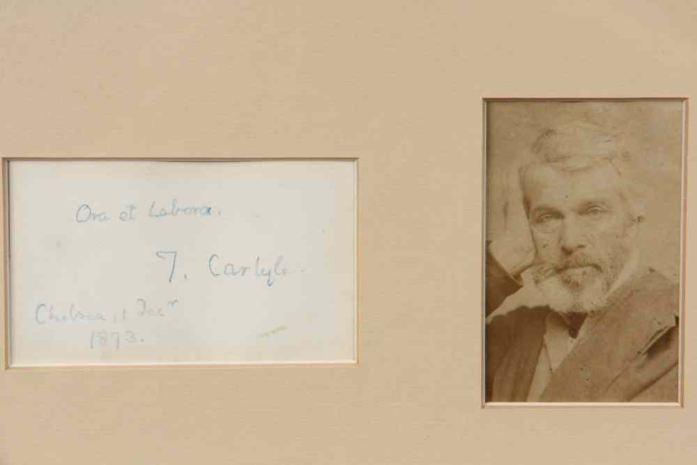 Appraisal: CARLYLE SIGNED CARD PHOTO - Signed Card and Original Albumen