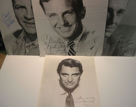 Appraisal: ACTORS Group of large Photographs Signed and Inscribed by American